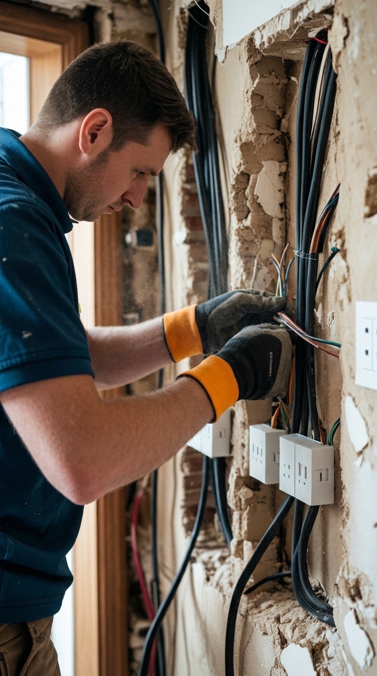 Electrician at work