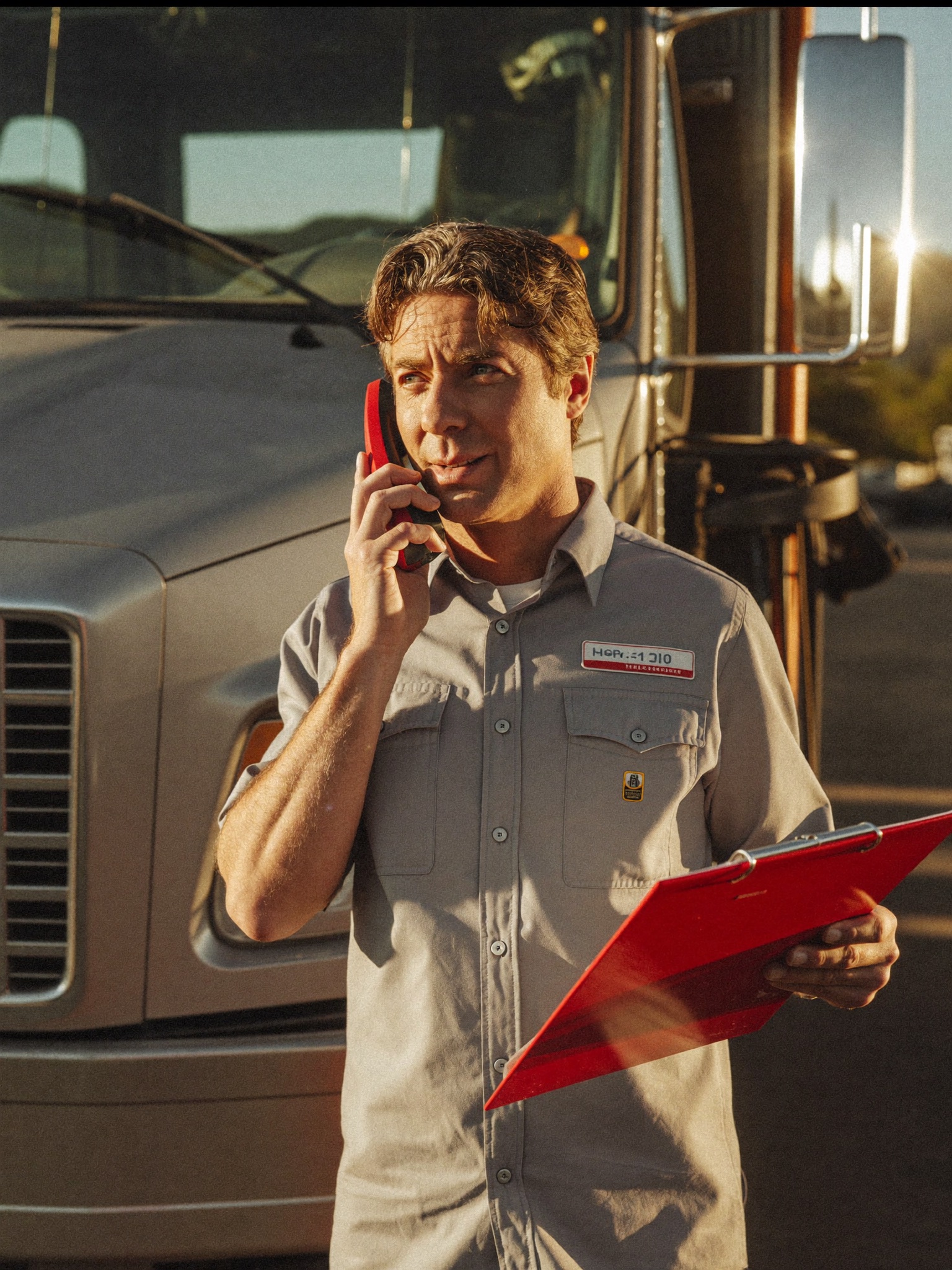 Plumber loading equipment into a service van