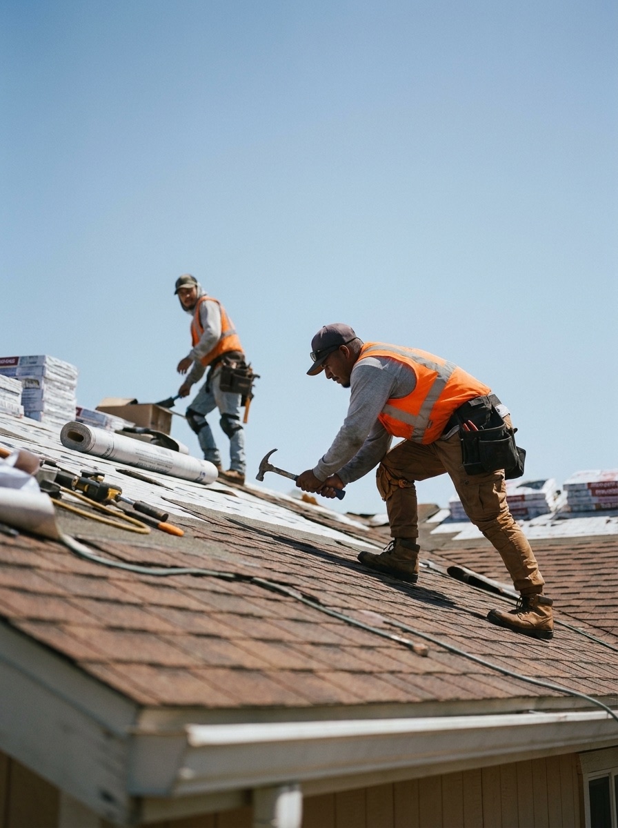 Roofing crew